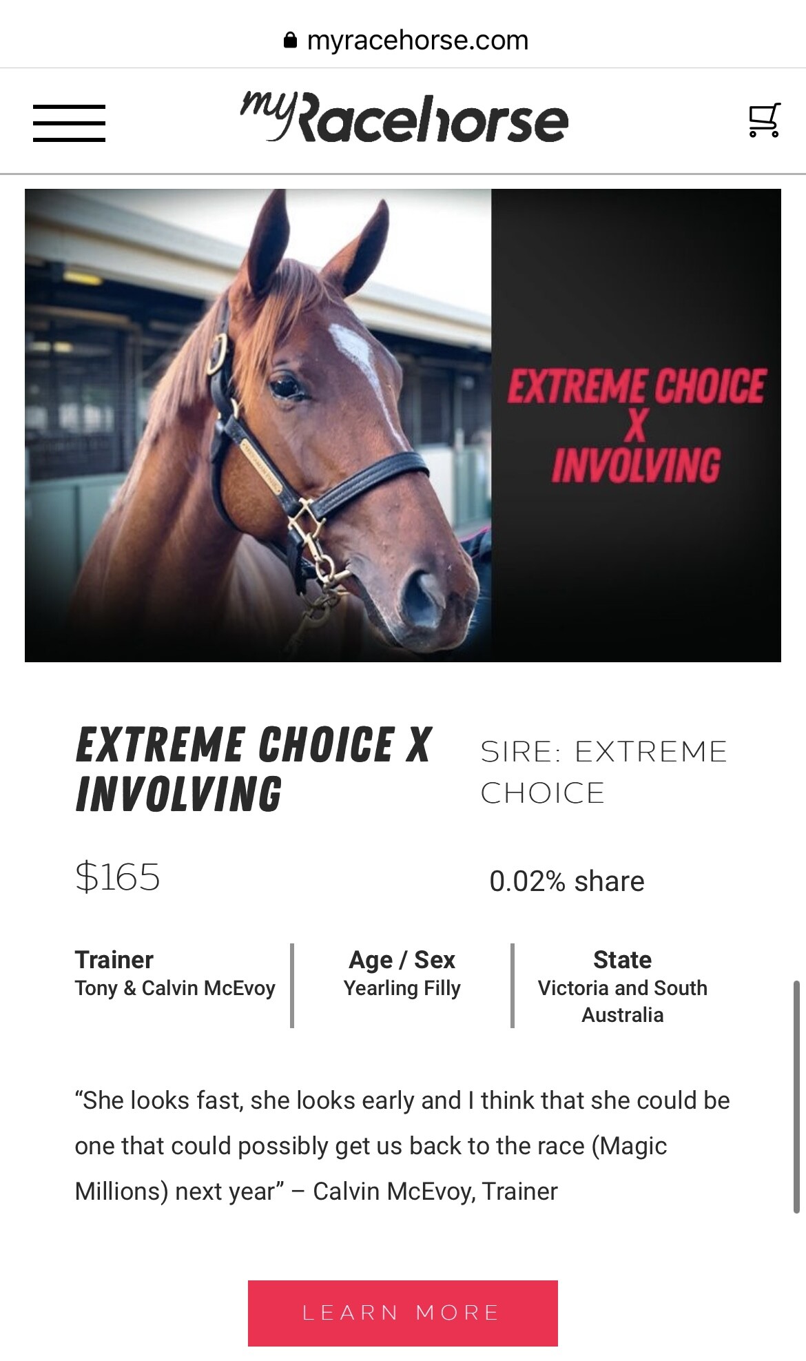 MyRacehorse Horse Racing Ownership. Buy a racehorse share. Starting at 100.