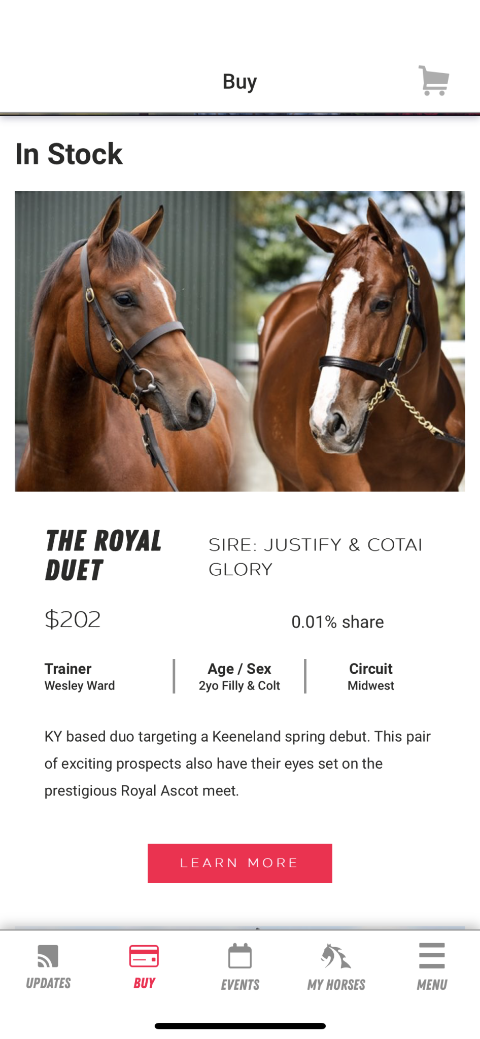 MyRacehorse Horse Racing Ownership. Buy a racehorse share. Starting at 100.